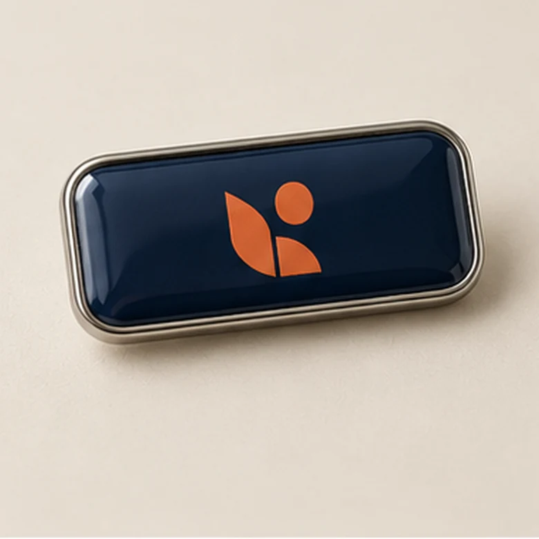 Illustrative epoxy badge printing sample