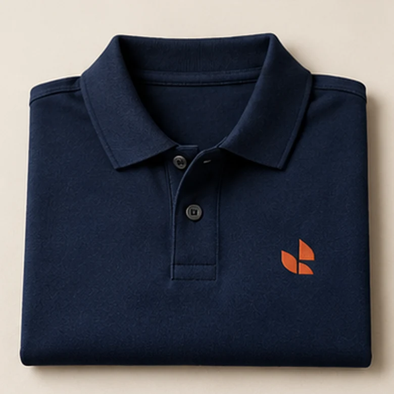 Illustrative polo shirt printing sample
